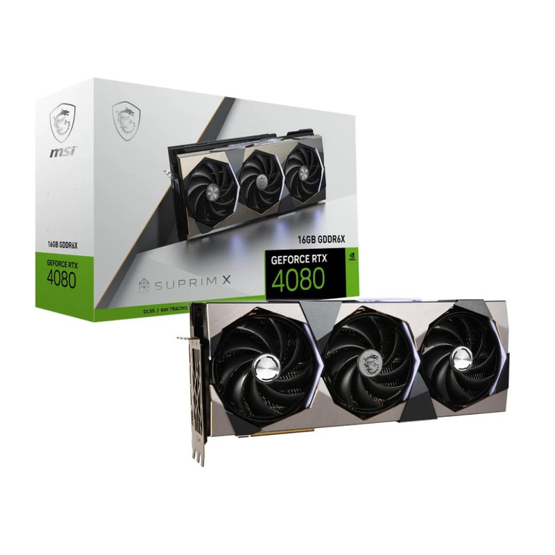 MSI GeForce RTX 4080 SUPRIM X 16GB GDDR6X Graphics Card - كرت شاشة